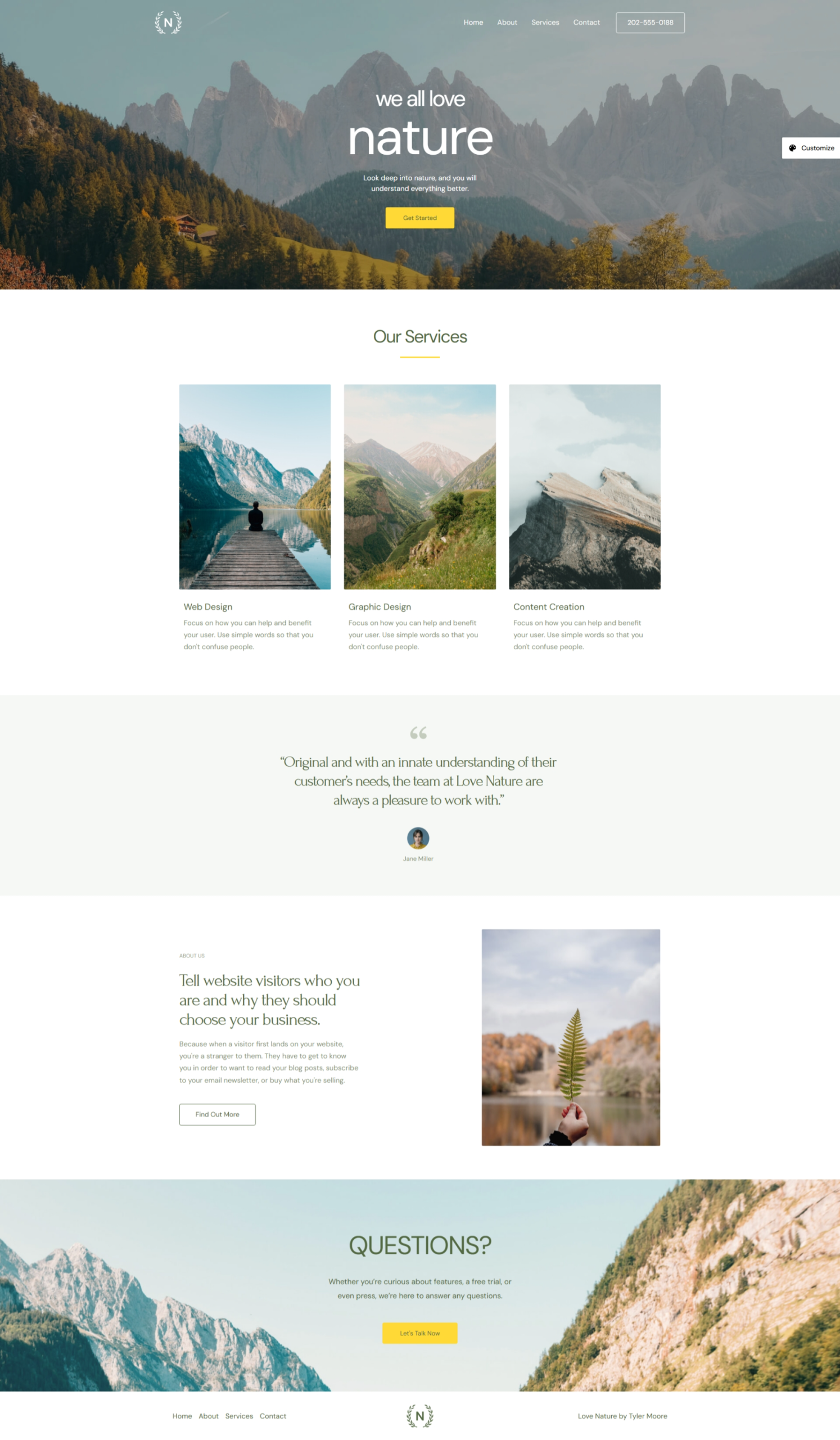 【BT001】B2B/博客/官网热爱自然模板