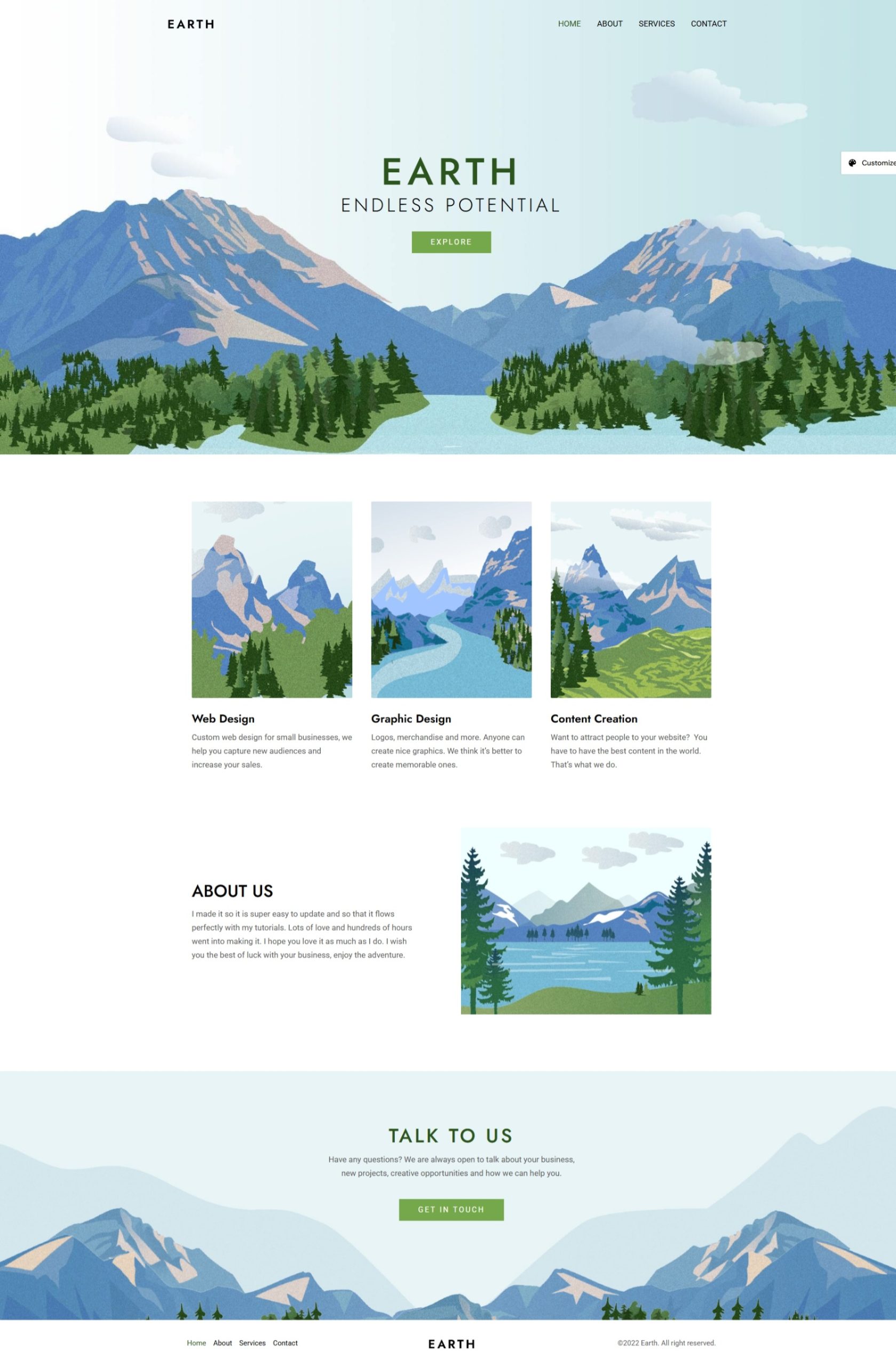 【BT003】B2B/博客/官网山水画