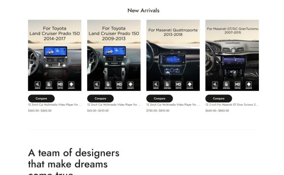 模板案例:汽车中控屏网站