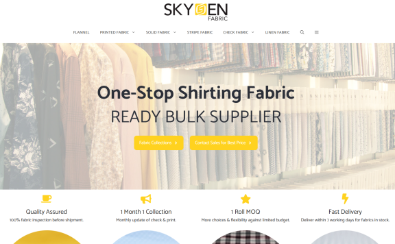 定制案例:B2B布料批发供应商(纺织业)