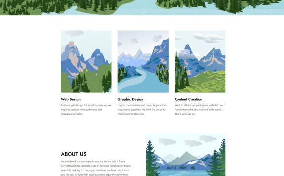 【BT003】B2B/博客/官网山水画